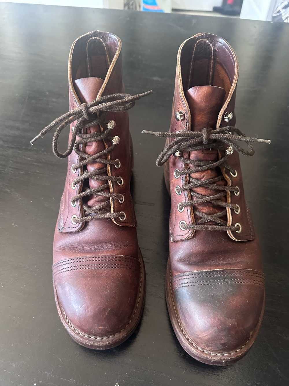 Men's Brown Leather Lace-Up Boots